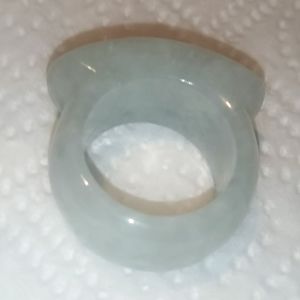 Myanmar type a natural lucky jade ring